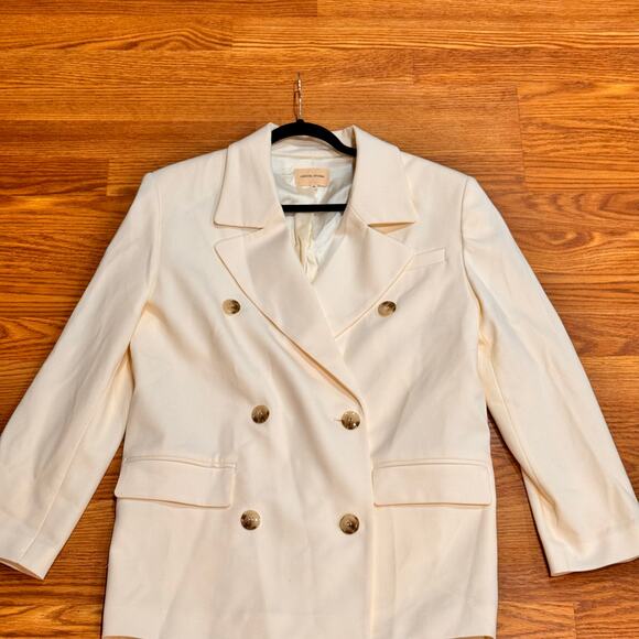 LOULOU STUDIO Ivory Harat Double-Breasted Stretch-Wool Blazer size XS - Picture 7 of 14